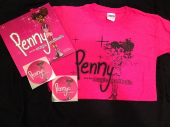 Penny pink & black tee and book bundle